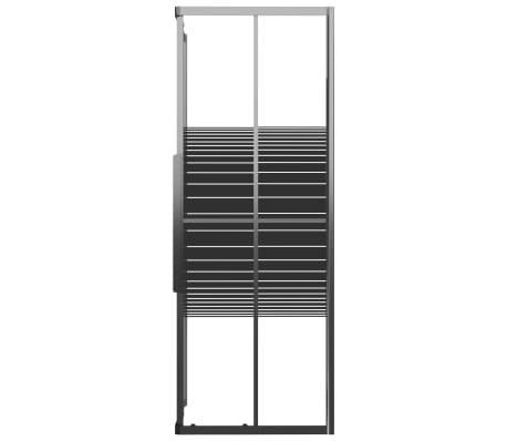 vidaXL Καμπίνα Ντουζιέρας με Ρίγες Μαύρη 70 x 70 x 180 εκ. από ESG