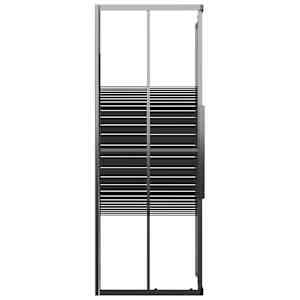 Sprchový kout s pruhovaným vzorem ESG 80 x 80 x 180 cm černý - obrázek 4