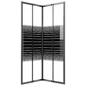Sprchový kout s pruhovaným vzorem ESG 80 x 80 x 180 cm černý - obrázek 5