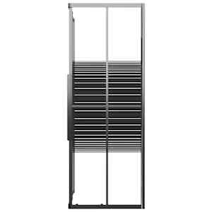 Sprchový kout s pruhovaným vzorem ESG 90 x 70 x 180 cm černý - obrázek 3