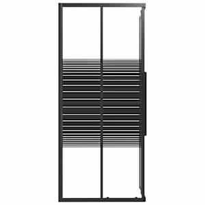 Sprchový kout s pruhovaným vzorem ESG 90 x 70 x 180 cm černý - obrázek 4