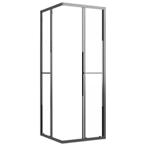 Sprchový kout napůl mléčné ESG 80 x 80 x 180 cm černý - obrázek 4
