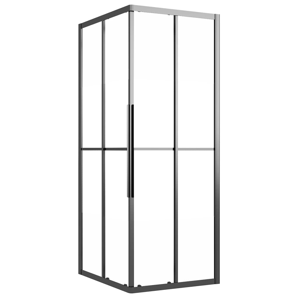 vidaXL Sprchový kout mléčné ESG 90 x 70 x 180 cm černý