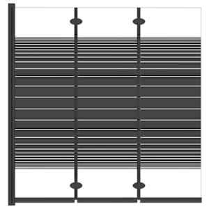Skládací sprchová zástěna 3 panely 130 x 130 cm ESG černá - obrázek 4