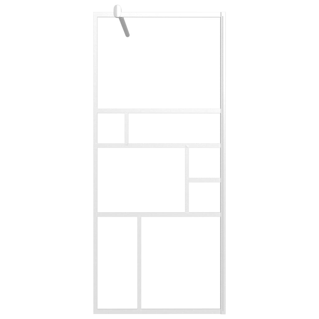 vidaXL Perete cabină duș walk-in alb 90x195 cm sticlă ESG