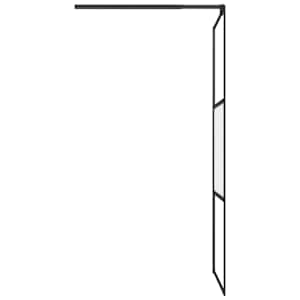 Zástěna do průchozí sprchy 80x195cm napůl mléčné ESG sklo černá - obrázek 5