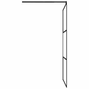 Zástěna do průchozí sprchy 100 x 195 cm napůl mléčné ESG černá - obrázek 5