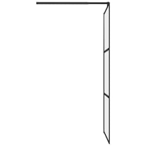 Zástěna do průchozí sprchy 80 x 195 cm mléčné ESG sklo černá - obrázek 5