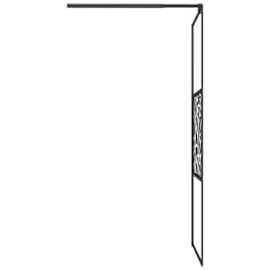 Zástěna do průchozí sprchy 80x195 cm ESG / kamenný design černá - obrázek 5