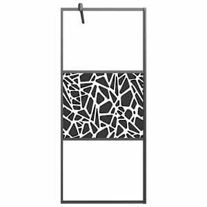 Zástěna do průchozí sprchy 90x195 cm ESG / kamenný design černá - obrázek 3