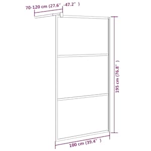 Zástěna do průchozí sprchy 100x195cm ESG / kamenný design černá - obrázek 7