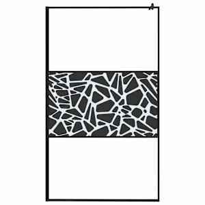 Zástěna do průchozí sprchy 115x195cm ESG / kamenný design černá - obrázek 3