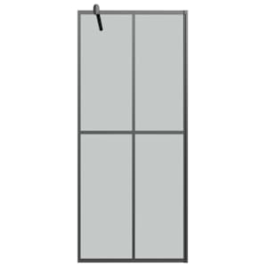Zástěna do průchozí sprchy 80 x 195 cm tmavé tvrzené sklo - obrázek 3