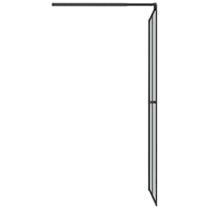 Zástěna do průchozí sprchy 80 x 195 cm tmavé tvrzené sklo - obrázek 4