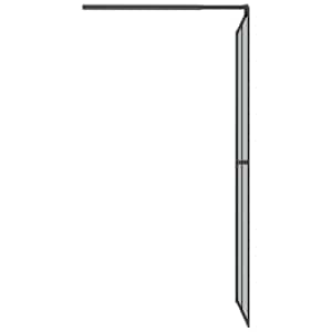 Zástěna do průchozí sprchy 90 x 195 cm tmavé tvrzené sklo - obrázek 4