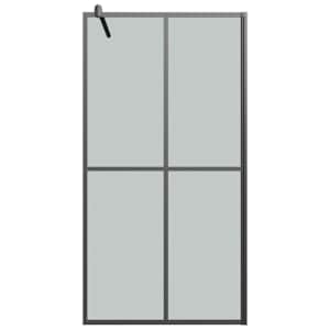 Zástěna do průchozí sprchy 100 x 195 cm tmavé tvrzené sklo - obrázek 3