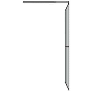 Zástěna do průchozí sprchy 100 x 195 cm tmavé tvrzené sklo - obrázek 4