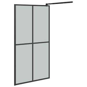 Zástěna do průchozí sprchy 100 x 195 cm tmavé tvrzené sklo - obrázek 5