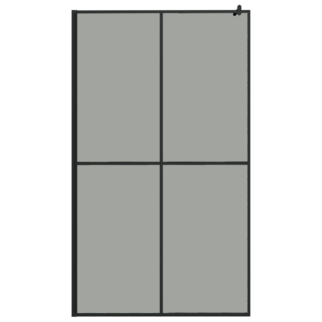 vidaXL Inloopdouchescherm 118x190 cm donker gehard glas afbeelding