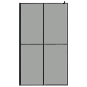 Zástěna do průchozí sprchy 118 x 190 cm tmavé tvrzené sklo - obrázek 3