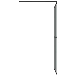 Zástěna do průchozí sprchy 118 x 190 cm tmavé tvrzené sklo - obrázek 4