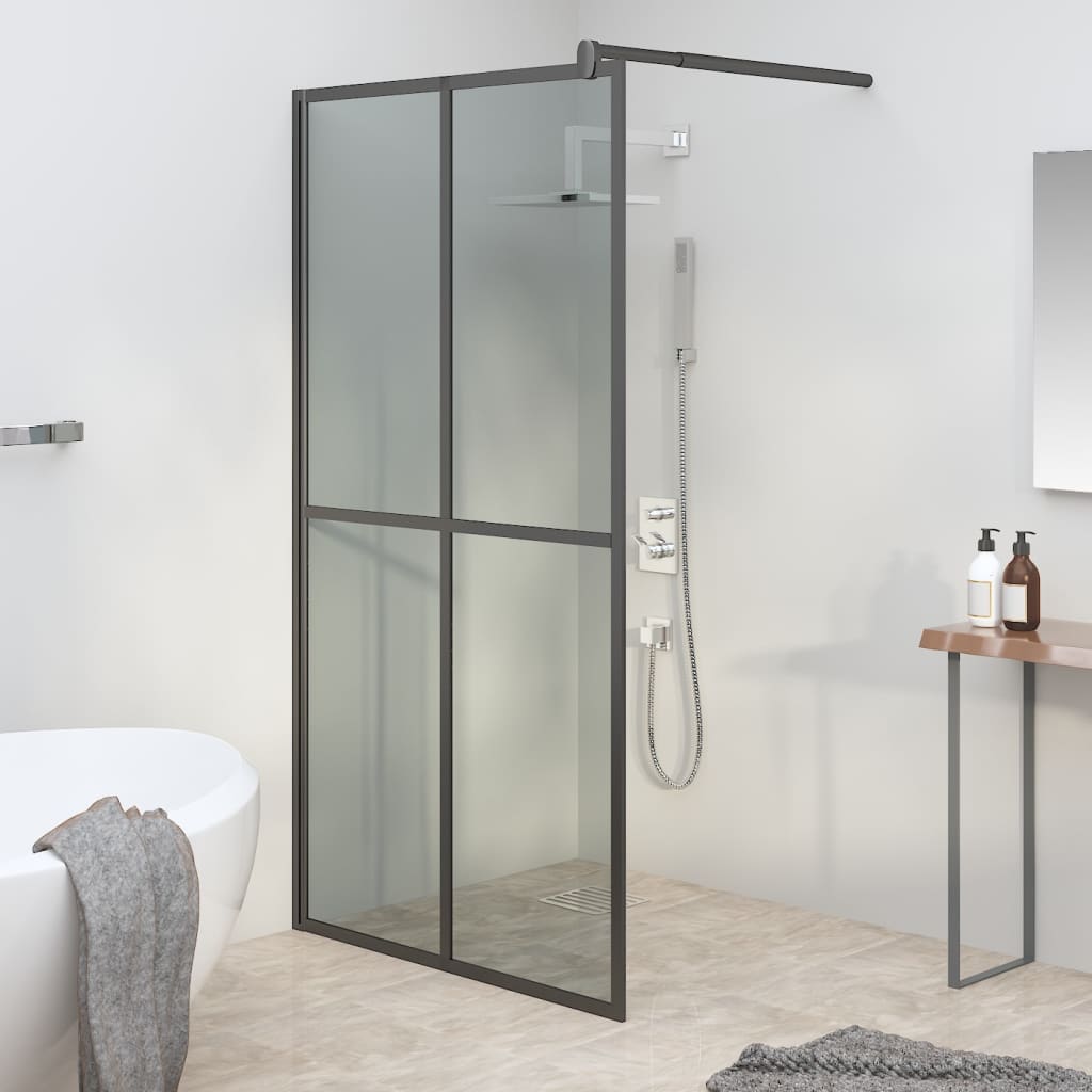 Duschwand für Walk-in Dusche 118×190 cm Dunkles Sicherheitsglas