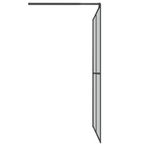 Zástěna do průchozí sprchy 140 x 195 cm tmavé tvrzené sklo - obrázek 4
