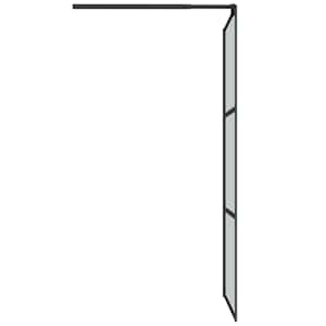 Zástěna do průchozí sprchy 80 x 195 cm tmavé ESG sklo černá - obrázek 5