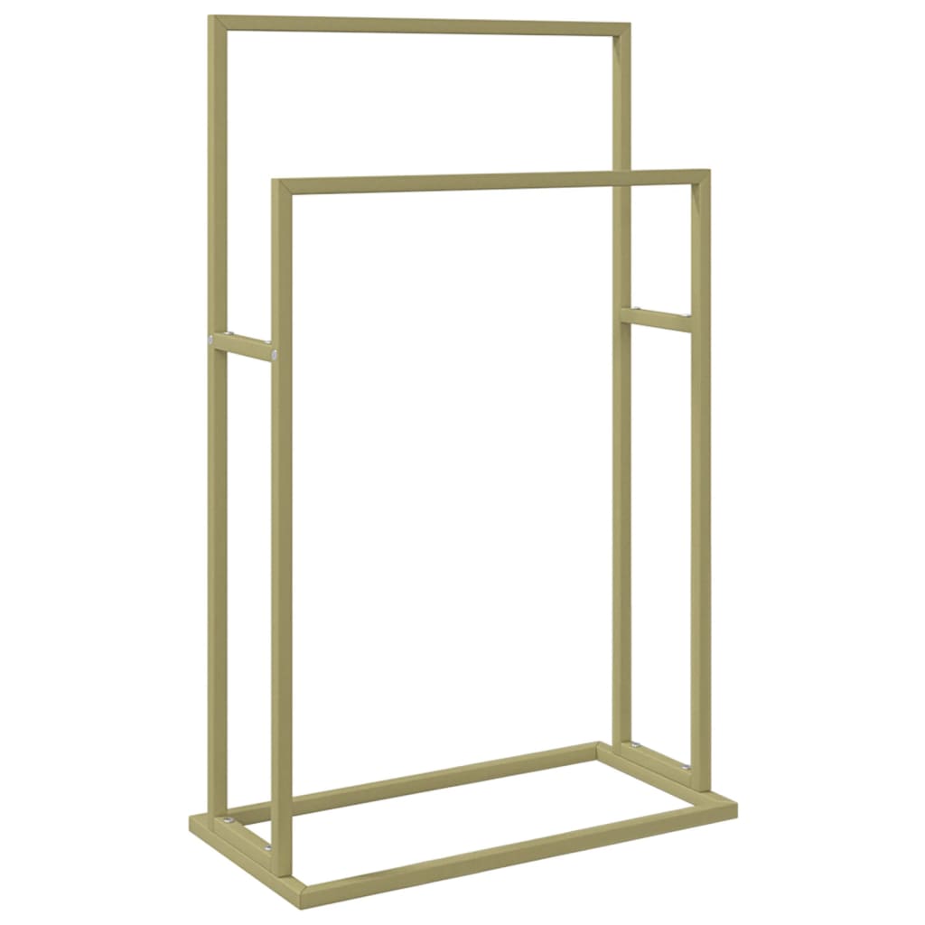 Image of vidaXL Freestanding Towel Rack Gold 48x24x78.5 cm Iron