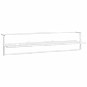 vidaXL r&auml;tikurest, valge, 95 x 25 x 22 cm, raud