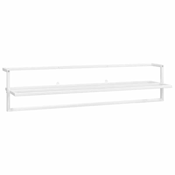 vidaXL r&auml;tikurest, valge, 95 x 25 x 22 cm, raud