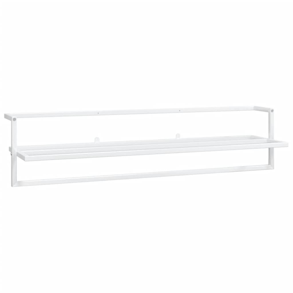 VidaXL Towel Rack White 95x25x22 Cm Iron