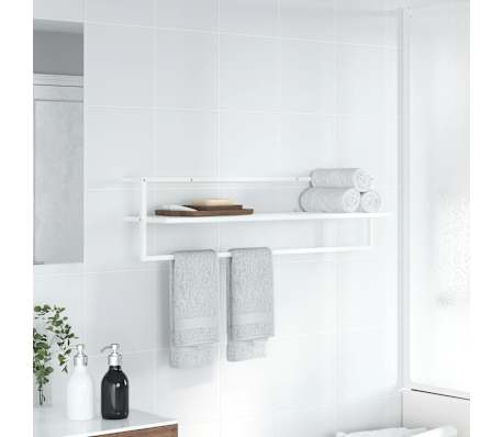 VidaXL Porte Serviettes Double Barre Fixe 2 Tubes Support