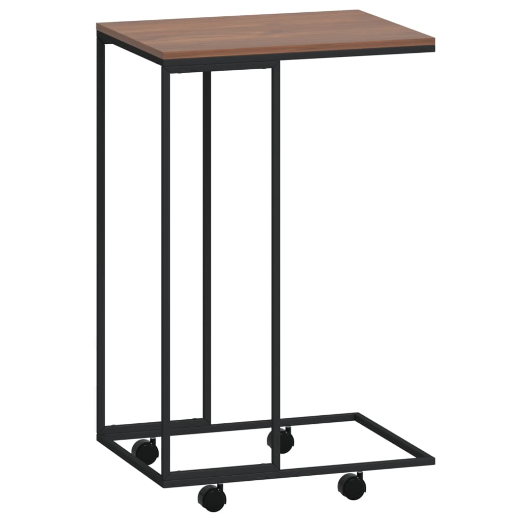 Odkládací stolek s kolečky černý 40x30x63,5 cm kompozitní dřevo