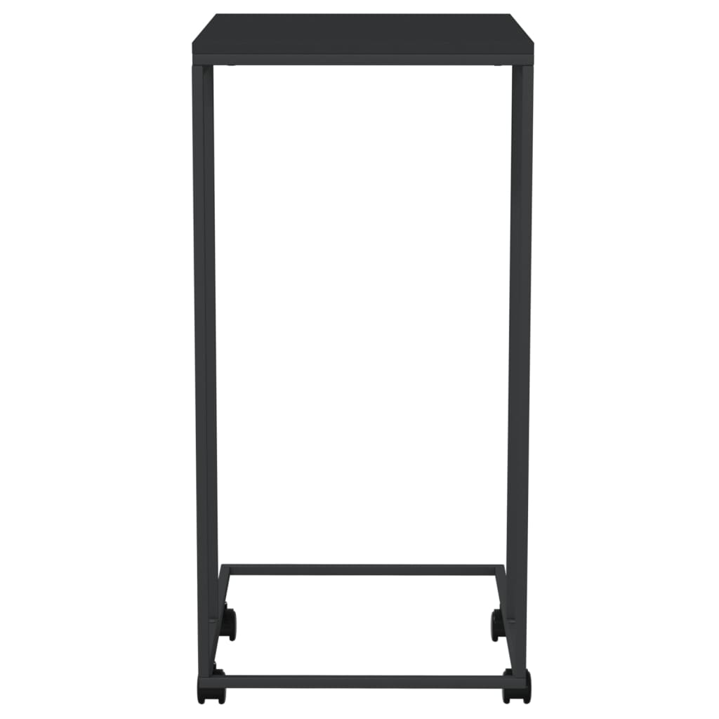 Odkládací stolek s kolečky černý 40x30x63,5 cm kompozitní dřevo