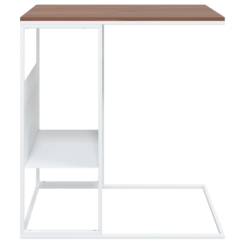 Odkládací stolek bílý 55 x 36 x 59,5 cm kompozitní dřevo