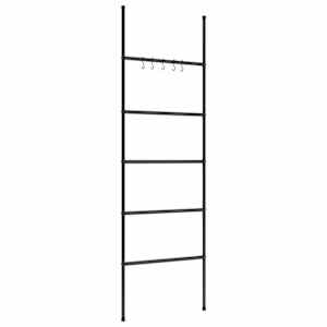 Žebřík na ručníky s 5 úrovněmi černý 58 x 175 cm železný - obrázek 4