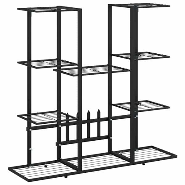 vidaXL lillealus, 94,5x25x89 cm, must, raud
