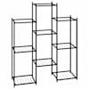 vidaXL lillealus, 83 x 25 x 100 cm, must, raud