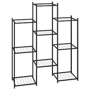 vidaXL lillealus, 83 x 25 x 100 cm, must, raud