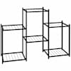 vidaXL lillealus, 83 x 25 x 60 cm, must, raud