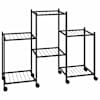 vidaXL lillealus ratastel, 83 x 25 x 63,5 cm, must, raud
