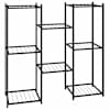 vidaXL lillealus, 83 x 25 x 80 cm, must, raud