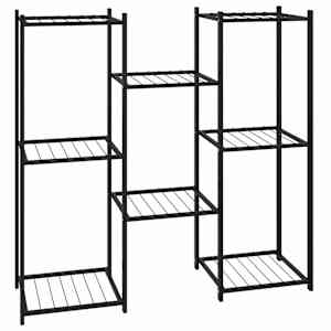 vidaXL lillealus, 83 x 25 x 80 cm, must, raud