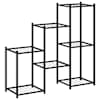 vidaXL lillealus, 83 x 25 x 80 cm, must, raud