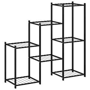 vidaXL lillealus, 83 x 25 x 80 cm, must, raud