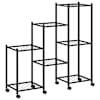 vidaXL lillealus ratastel, 83 x 25 x 83,5 cm, must, raud
