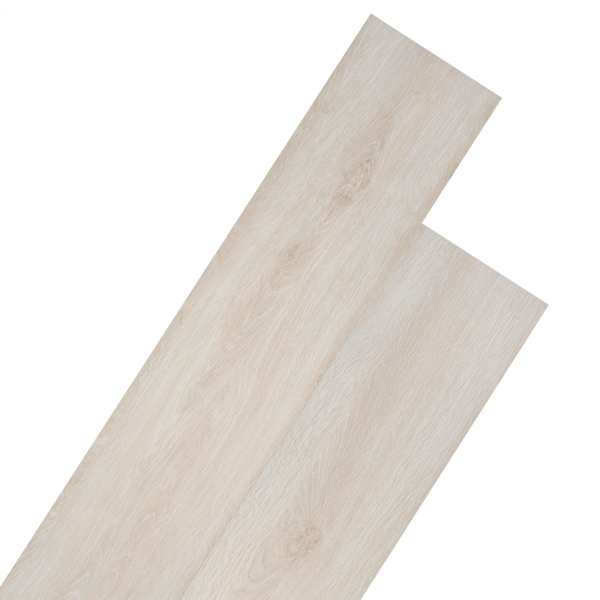 vidaXL P&otilde;randaplaadid Klassikaline tammevalge 2,51 m&sup2; 18 tk PVC