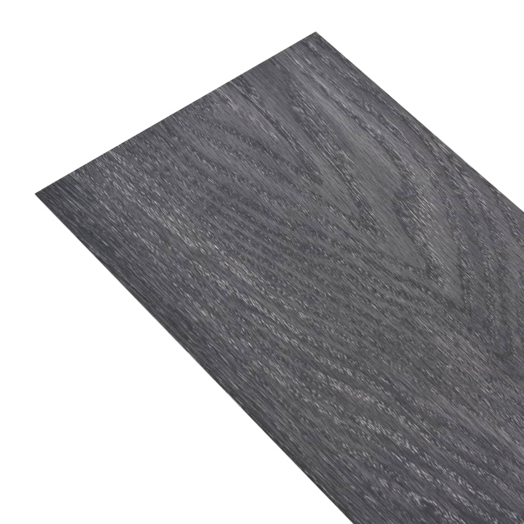 Samolepicí PVC podlahová prkna 2,51 m² 2 mm černobílá