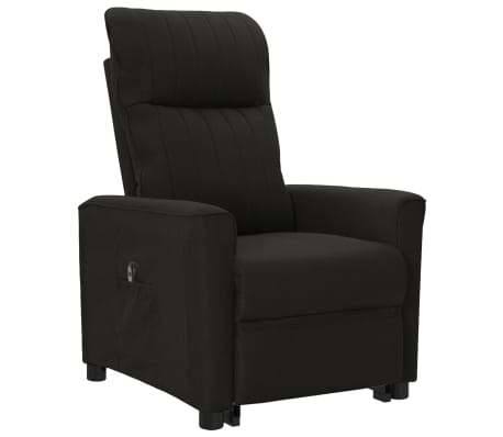 vidaXL Fauteuil Noir Tissu